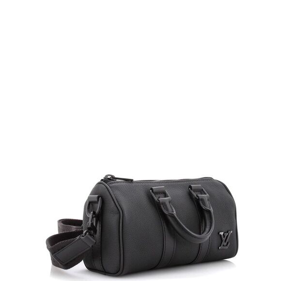 Louis Vuitton Keepall Bandouliere Bag Limited Edition Aerogram Leather XS Black - Picture 2 of 6